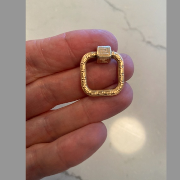 Marla Aaron 14K Etched Meander Lock Charm (OS) - Picture 7 of 9